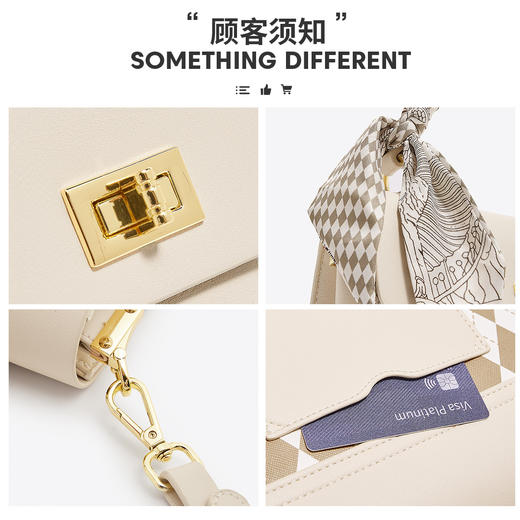 Safiya/索菲娅2022新款菱格百搭轻奢单肩包包女斜挎包手提女包 SF900156Y 商品图6