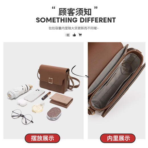 Safiya/索菲娅牛皮2022新款小方包单肩包包女式斜挎包女包 SF997009Y 商品图6