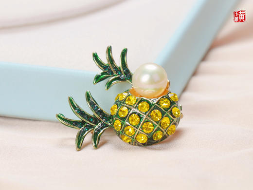 【菠萝】天然淡水珍珠胸针 商品图2