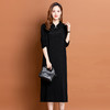 气质针织连衣裙，半高领洋气毛衣裙CC-10-1938 商品缩略图6