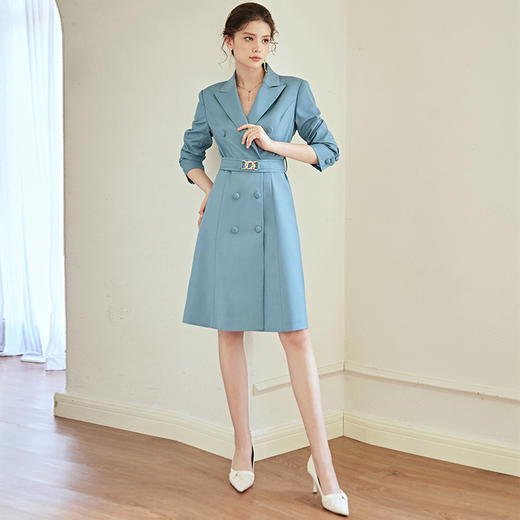 西装连衣裙女夏季职场通勤职业套装裙气质时尚工作服中长款外套ol 商品图3
