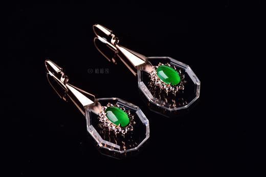 【石上生花】翡翠水晶耳坠  EZ12208058 商品图3