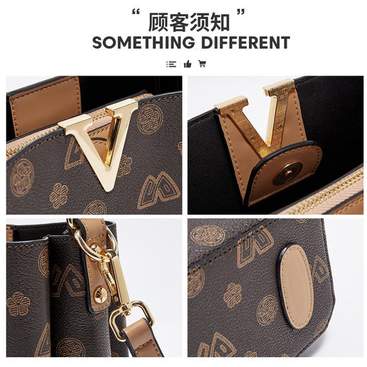 Safiya/索菲娅2022新款印花水桶包单肩包包女式斜挎包手提女包 SF9140022Y 商品图6