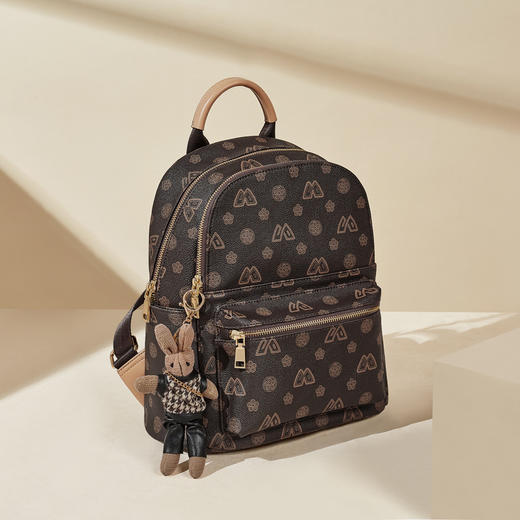 Safiya/索菲娅2022新款印花大容量书包女双肩背包双肩包女包 SF9111003Y 商品图1