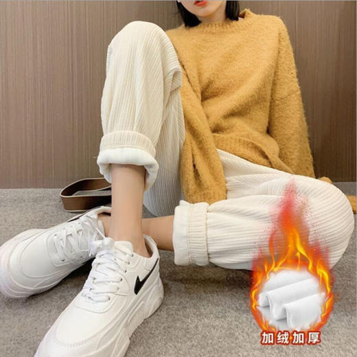 【厂家直销】雪尼尔阔腿裤加绒加厚秋冬宽松直筒 阔腿裤-C仓 商品图3