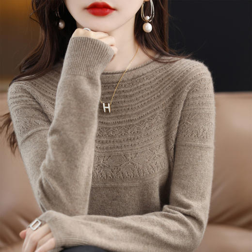 一线成衣圆领/V领/半高领/镂空半高领羊毛衫 商品图1