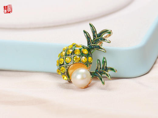 【菠萝】天然淡水珍珠胸针 商品图3