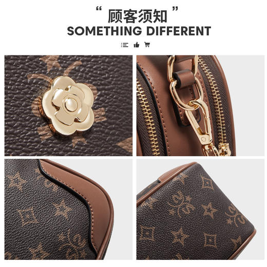 【立减30元】Safiya/索菲娅2022新款印花小圆包单肩包包女式斜挎包手提女包 SF9158014Y 商品图4