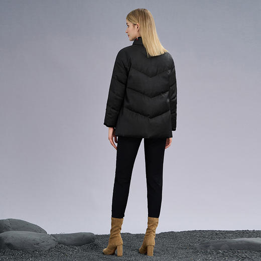 TANGY Collection/天意精品2022年秋冬新品大地呼唤系列莨绸香云纱鹅绒服 商品图2