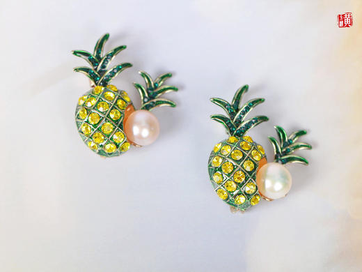 【菠萝】天然淡水珍珠胸针 商品图0