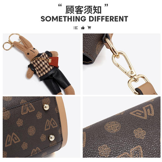 Safiya/索菲娅包包2022新款印花托特包单肩包女式斜挎包手提女包 SF9140016Y 商品图7