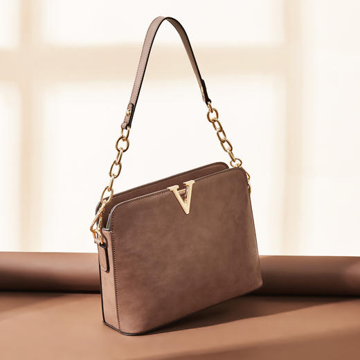 【包包专区】Safiya/索菲娅包包2022新款百搭腋下链条包单肩女斜挎包手机女包 SF9140013Y 商品图2