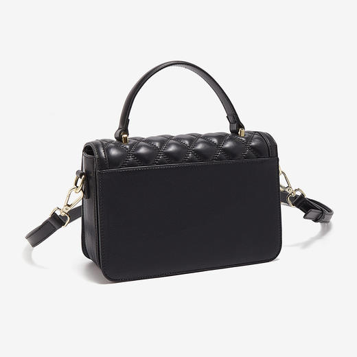 【包包专区】Safiya/索菲娅二层牛皮2022新款手提包菱格包单肩包女斜挎包女包 SF953017Y 商品图4