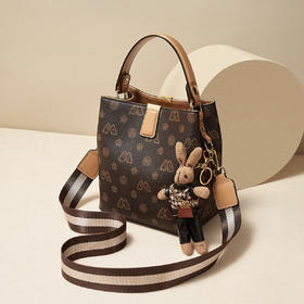 【立减30元】Safiya/索菲娅包包2022新款印花水桶包单肩包女斜挎包手提女包 SF9140020Y