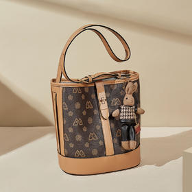 Safiya/索菲娅包包2022新款印花水桶包单肩包女式斜挎包手提女包 SF9140017Y