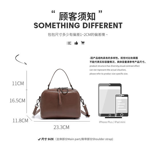 【直播秒杀】Safiya/索菲娅牛皮2022新款枕头包单肩包包女斜挎包手提女包 SF9135014Y 商品图6