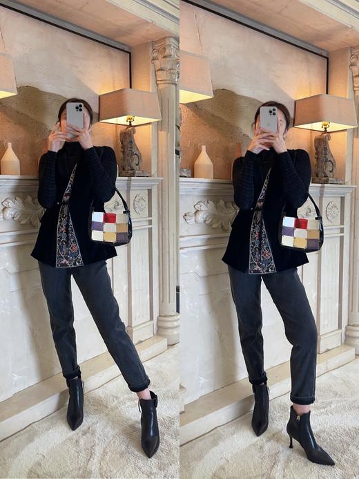 skp奢品牌代工厂定制——秋冬8cm气质尖头高跟短靴高跟鞋 上脚如3厘米左右脚感 【头层胎牛皮+内里全包羊皮】柔软舒服透气 防滑耐磨 尖头显气质显瘦显腿长！气质黑、优雅白两色 商品图12