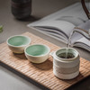陶瓷旅行功夫茶具快客杯套装便携式包户外一壶二杯陶瓷泡茶壶 燃顶快客杯-白（便携包） 商品缩略图2