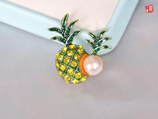 【菠萝】天然淡水珍珠胸针 商品图4