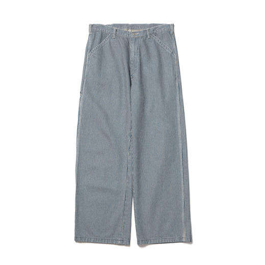 SUPERTOFU/复古工装口裤袋 宽松直筒 色织条纹工装裤 商品图4