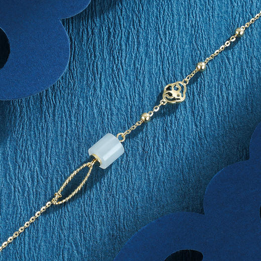 子佩集S925银【水云寒】和田玉手链【AS00125】镀金2210 商品图2