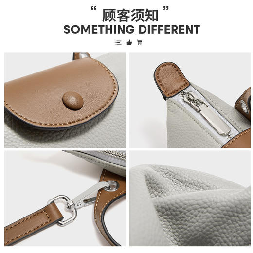 Safiya/索菲娅【头层牛皮】腋下手机单肩小包包女式斜挎包手提女包2022新款 SF900191Y 商品图6