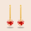 订购6周到｜Annele-Bubblegum-长款 红色 耳环［芬兰设计师］ 商品缩略图1