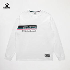 卡尔美长袖T恤秋新款纯棉圆领上衣情侣宽松休闲套头衫