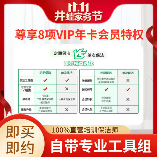 【已下架】JWGJ定期24次*4小时日常保洁年卡 商品图2