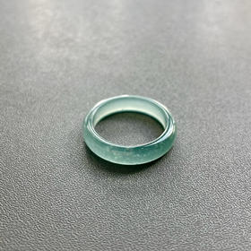 高冰种蓝水雪花棉翡翠指环11.5