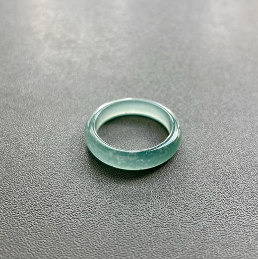高冰种蓝水雪花棉翡翠指环11.5 商品图0