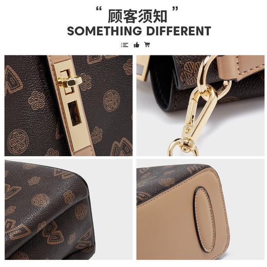 【预热双12】Safiya/索菲娅包包2022新款复古印花水桶包单肩包女式斜挎包女包 SF9158006Y 商品图4