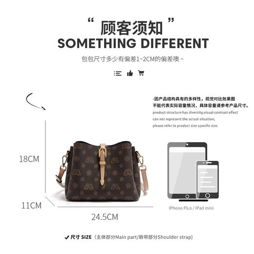 Safiya/索菲娅2022新款印花水桶包时尚单肩包包女式斜挎包女包 SF9140021Y 商品图6