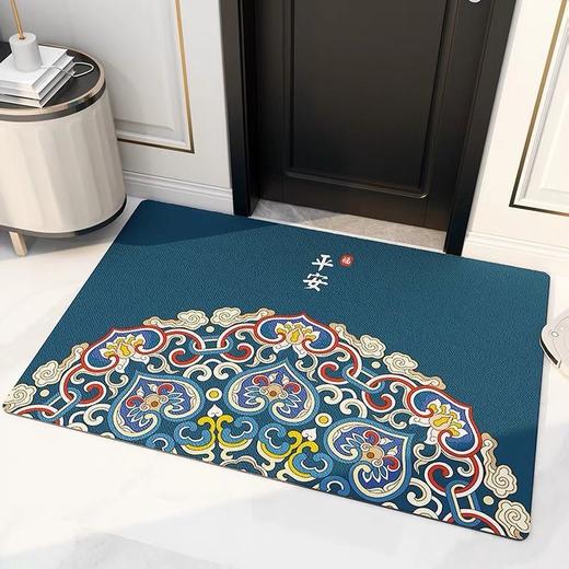 新中式家用进门地垫入户门大门防滑门垫玄关客厅脚踏垫中国风地毯 商品图0