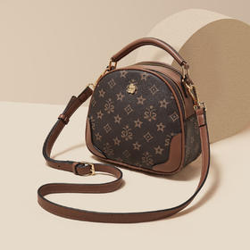 【预热双12】Safiya/索菲娅2022新款印花小圆包单肩包包女式斜挎包手提女包 SF9158014Y