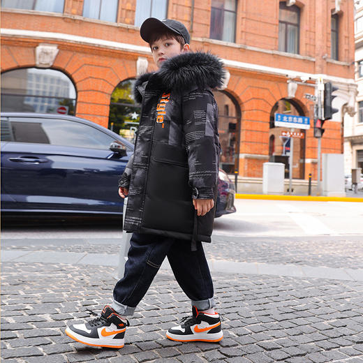 【母婴用品】-2022新款儿童羽绒服加厚中长款中大男童宝宝 商品图1