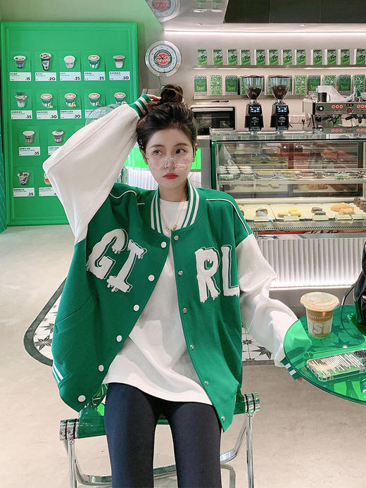 <曾小咸推荐>减龄学院风外搭宽松bf风夹克外套 日常229 立减129.01 秒杀99.99！！ 商品图1
