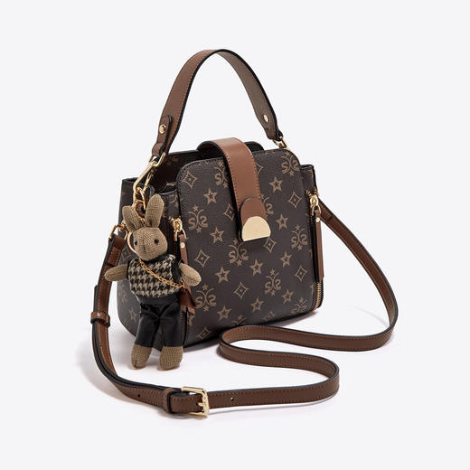 【立减30元】Safiya/索菲娅包包2022新款印花手提水桶包单肩包女式斜挎包女包 SF9140028Y 商品图1