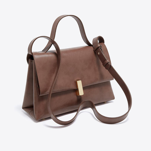 【立减30元】Safiya/索菲娅牛皮包包2022新款单肩包女式斜挎包手提女包 SF9136020Y 商品图9