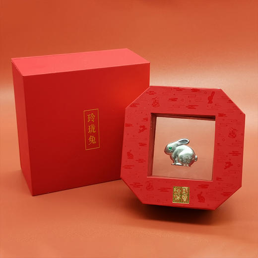 深圳国宝·玲珑兔3D立体异形纪念银章 商品图2