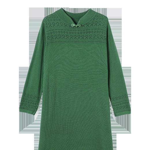 气质针织连衣裙，半高领洋气毛衣裙CC-10-1938 商品图4