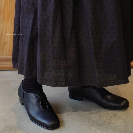 （6折不退不换）Chausser黑色皮手工鞋 商品图0