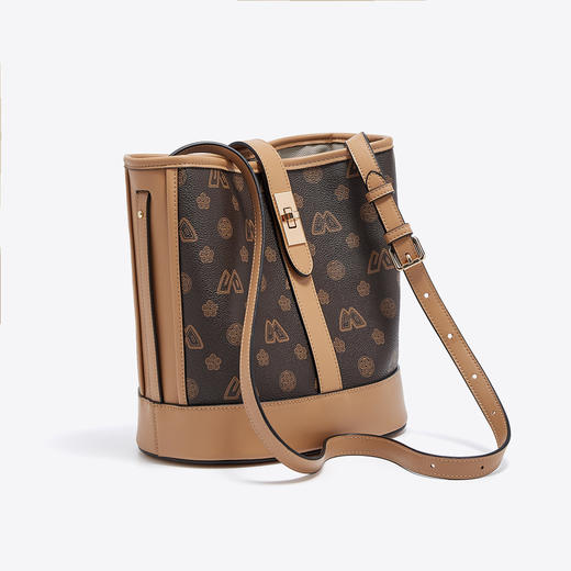 Safiya/索菲娅包包2022新款印花水桶包单肩包女式斜挎包手提女包 SF9140017Y 商品图1