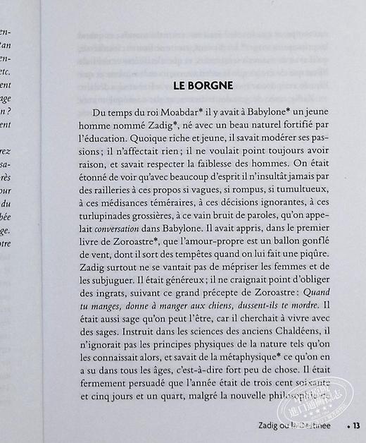 【中商原版】伏尔泰 查第格 18个小故事 法文原版 Zadig ou La destinee Voltaire 商品图3