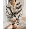 黛唯梵条纹撞色女士卫衣女装秋装2022年新款时尚设计感休闲减龄宽松上衣 商品缩略图1