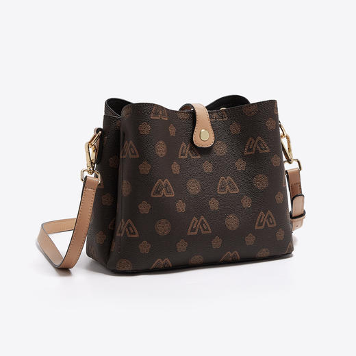 Safiya/索菲娅2022新款印花水桶包时尚单肩包包女式斜挎包女包 SF9140021Y 商品图3