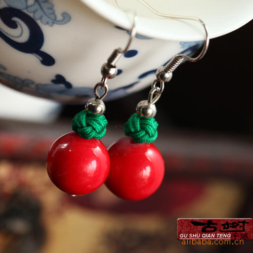 JGL-03120008民族风手工饰品简约复古耳钉耳坠气质耳环云南民族风耳环 商品图2