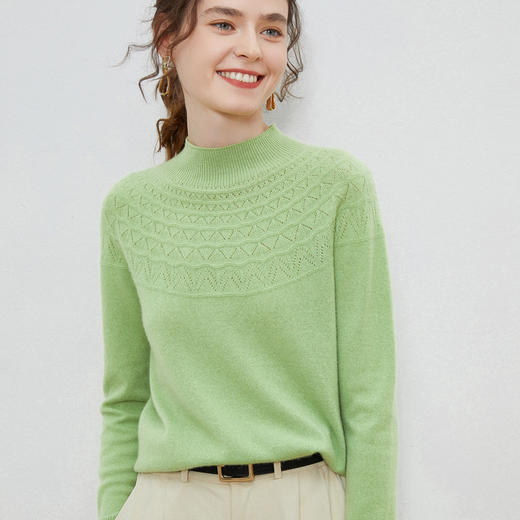 一线成衣圆领/V领/半高领/镂空半高领羊毛衫 商品图13