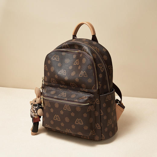 Safiya/索菲娅2022新款印花大容量书包女双肩背包双肩包女包 SF9111003Y 商品图8