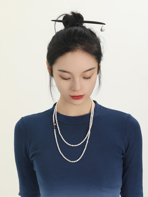 预售|纯天然巴洛克珍珠黑檀木国风发簪.潮快闪[福利品] 商品图6